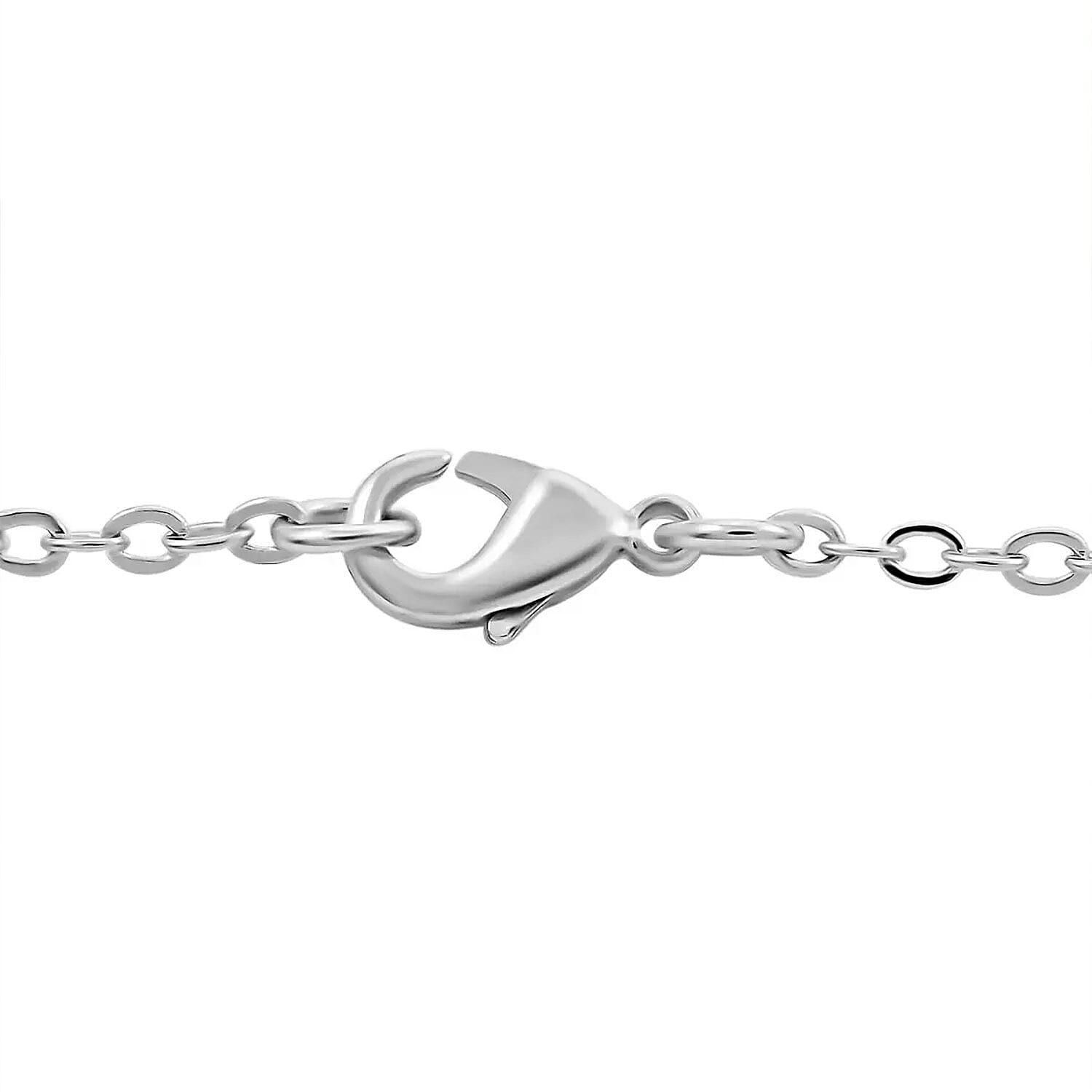 Simulated Diamond Necklace (18 Inches) and Earrings in Stainless Steel 3.10 ctw