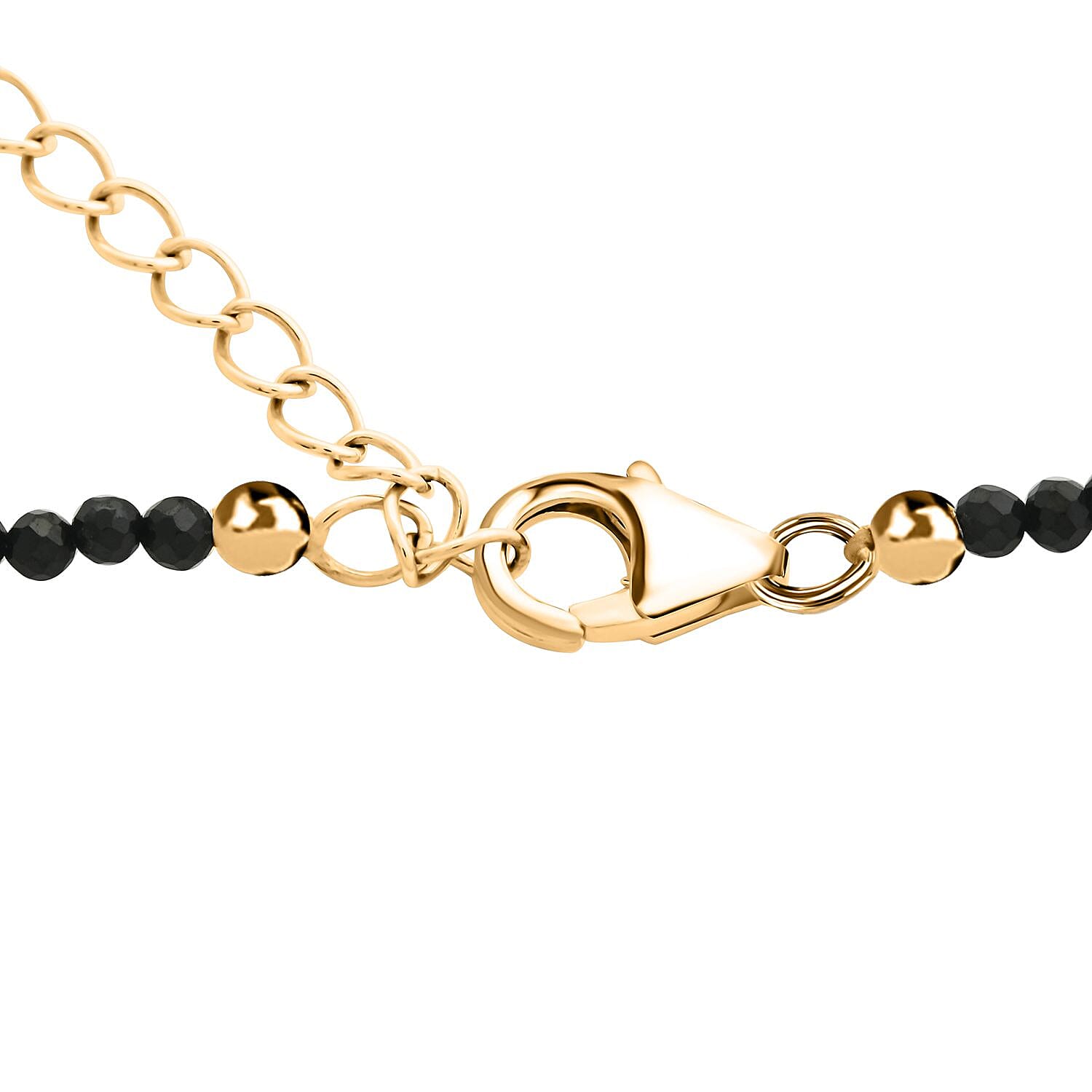 Ruby Heart Pendant with Thai Black Spinel Beaded Necklace 20 Inches in Vermeil Yellow Gold Over Sterling Silver 75.55 ctw