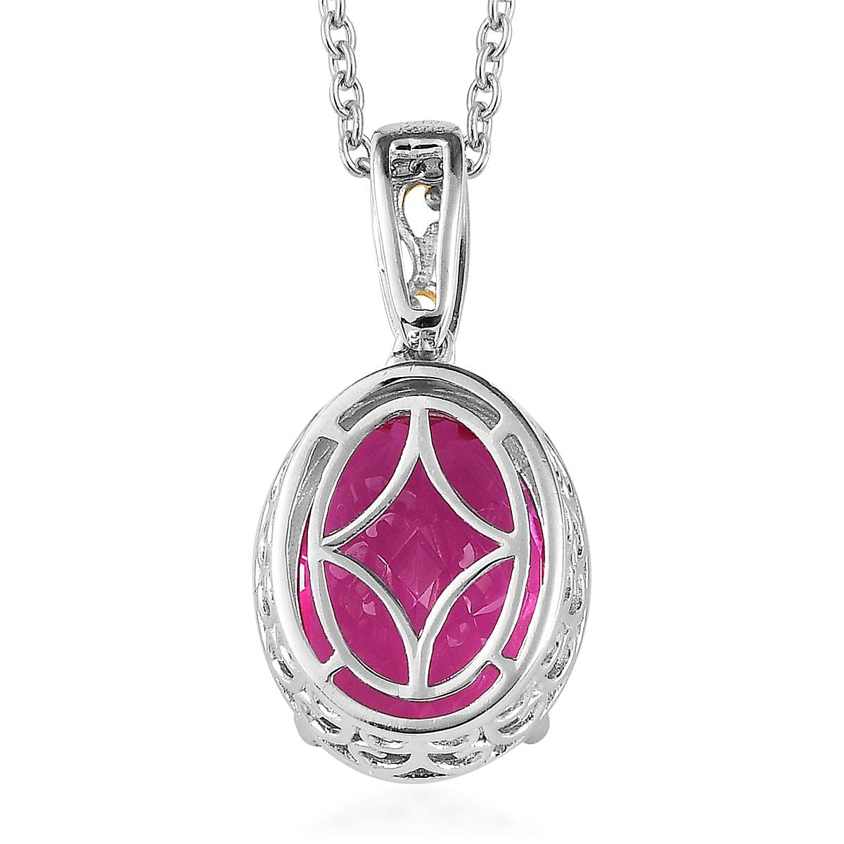 Karis Radiant Orchid Quartz Pendant in 18K YG Plated and Platinum Bond with Stainless Steel Necklace 20 Inches 9.35 ctw