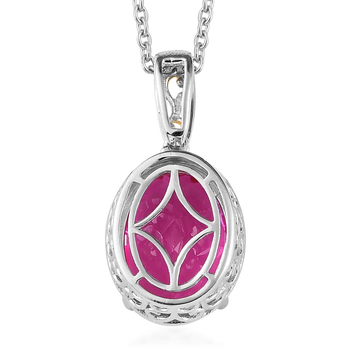 Karis Radiant Orchid Quartz Pendant in 18K YG Plated and Platinum Bond with Stainless Steel Necklace 20 Inches 9.35 ctw image number 4