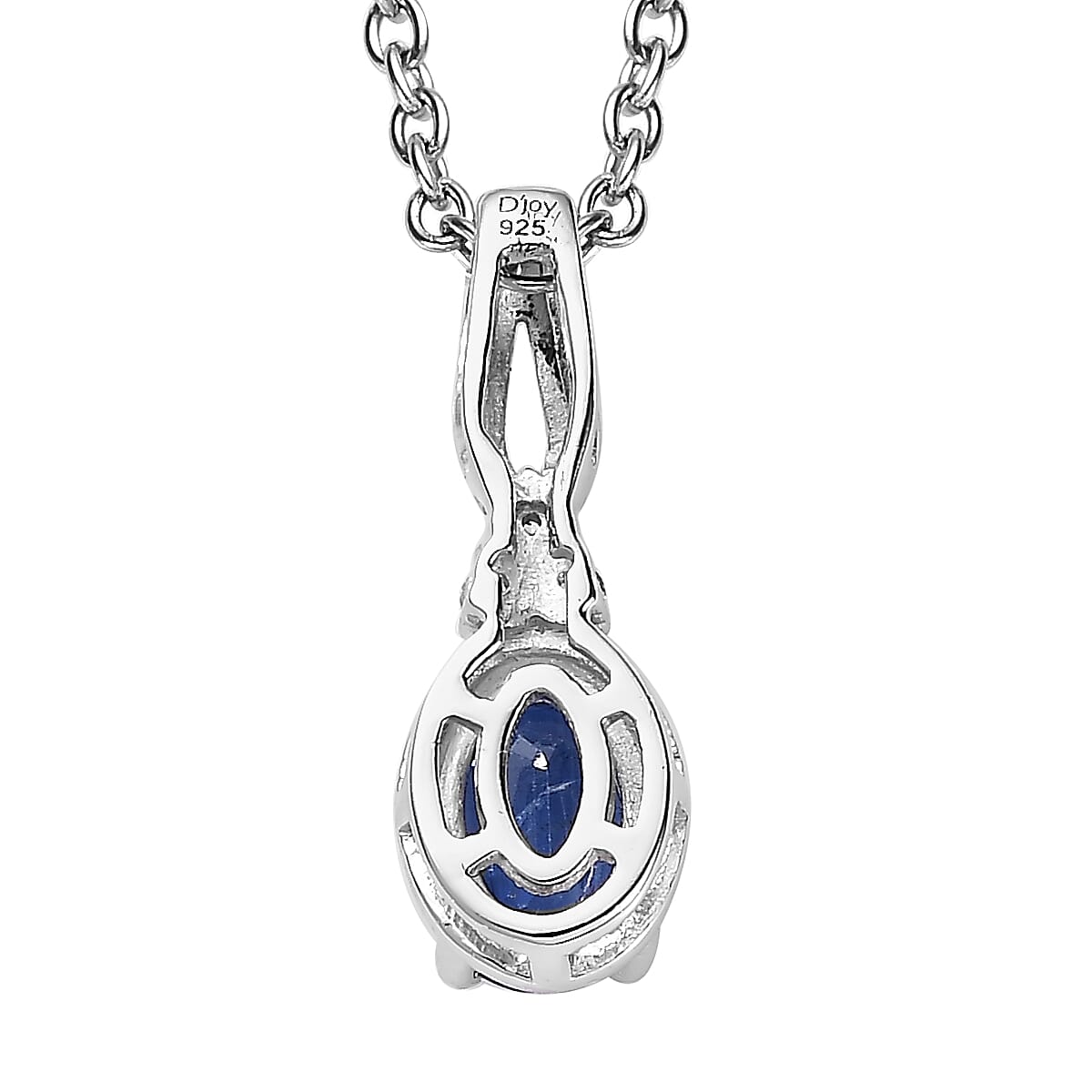 Kashmir Kyanite, White Topaz Stud Earrings, Ring (Size 5.0) and Pendant in Platinum Over Sterling Silver with Stainless Steel Necklace 20 Inches 3.50 ctw