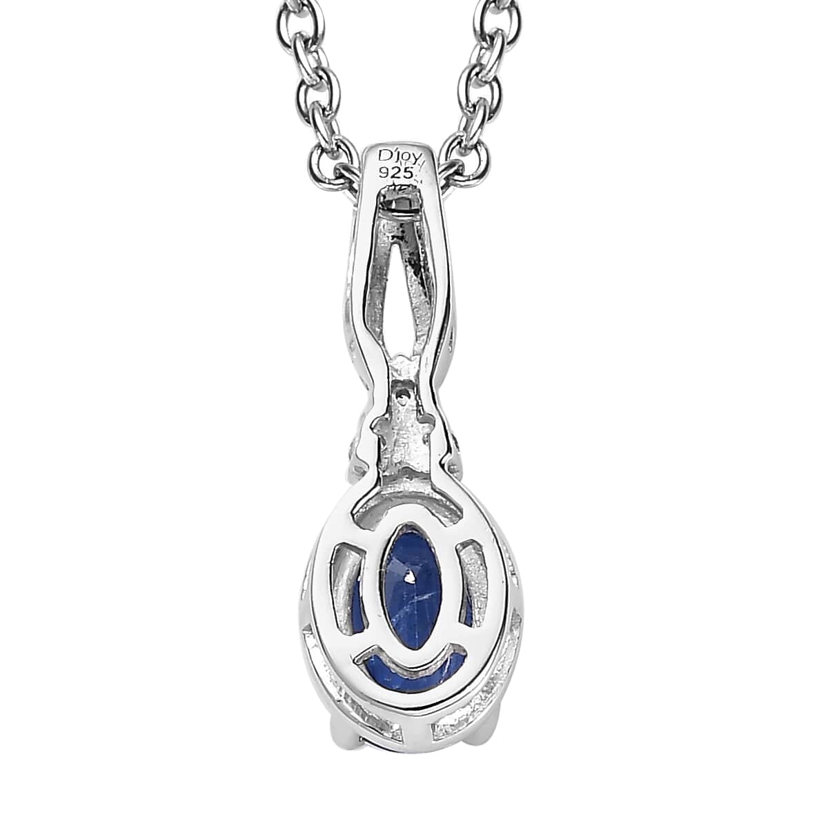 TLV Kashmir Kyanite, White Topaz Stud Earrings, Ring (Size 5.0) and Pendant Necklace (20 Inches) in Platinum Over Sterling Silver and Stainless Steel 3.50 Carat Total Weight image number 7