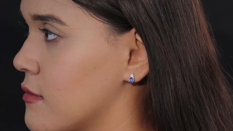 TLV Kashmir Kyanite, White Topaz Stud Earrings, Ring (Size 5.0) and Pendant Necklace (20 Inches) in Platinum Over Sterling Silver and Stainless Steel 3.50 Carat Total Weight