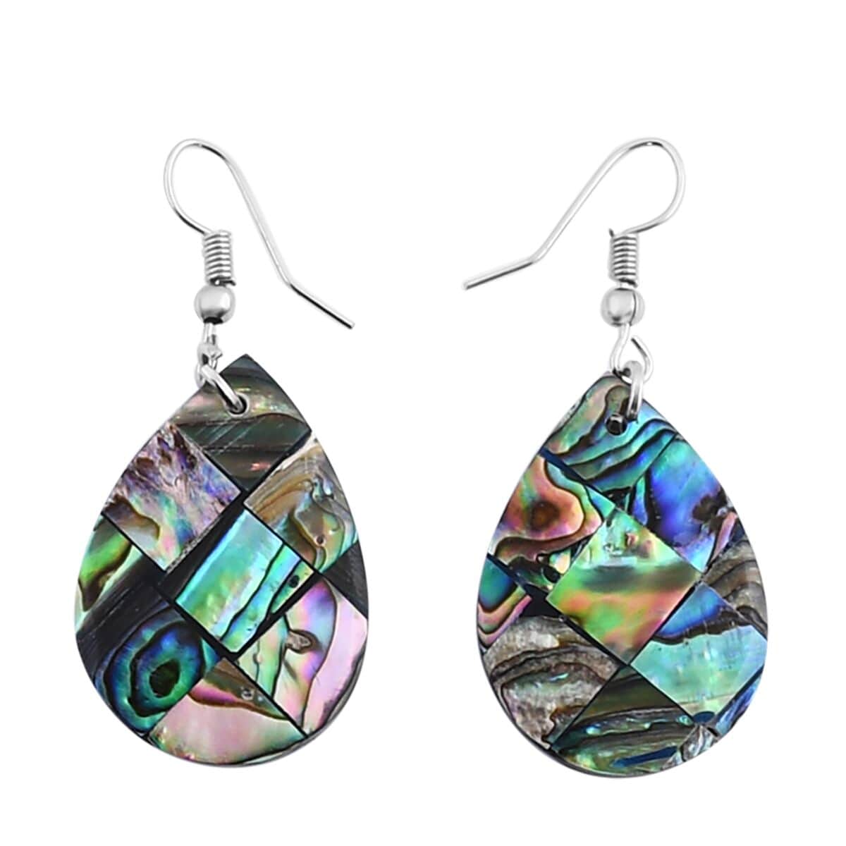 Abalone Shell Necklace 20 Inches and Dangle Earrings in Sterling Silver image number 6