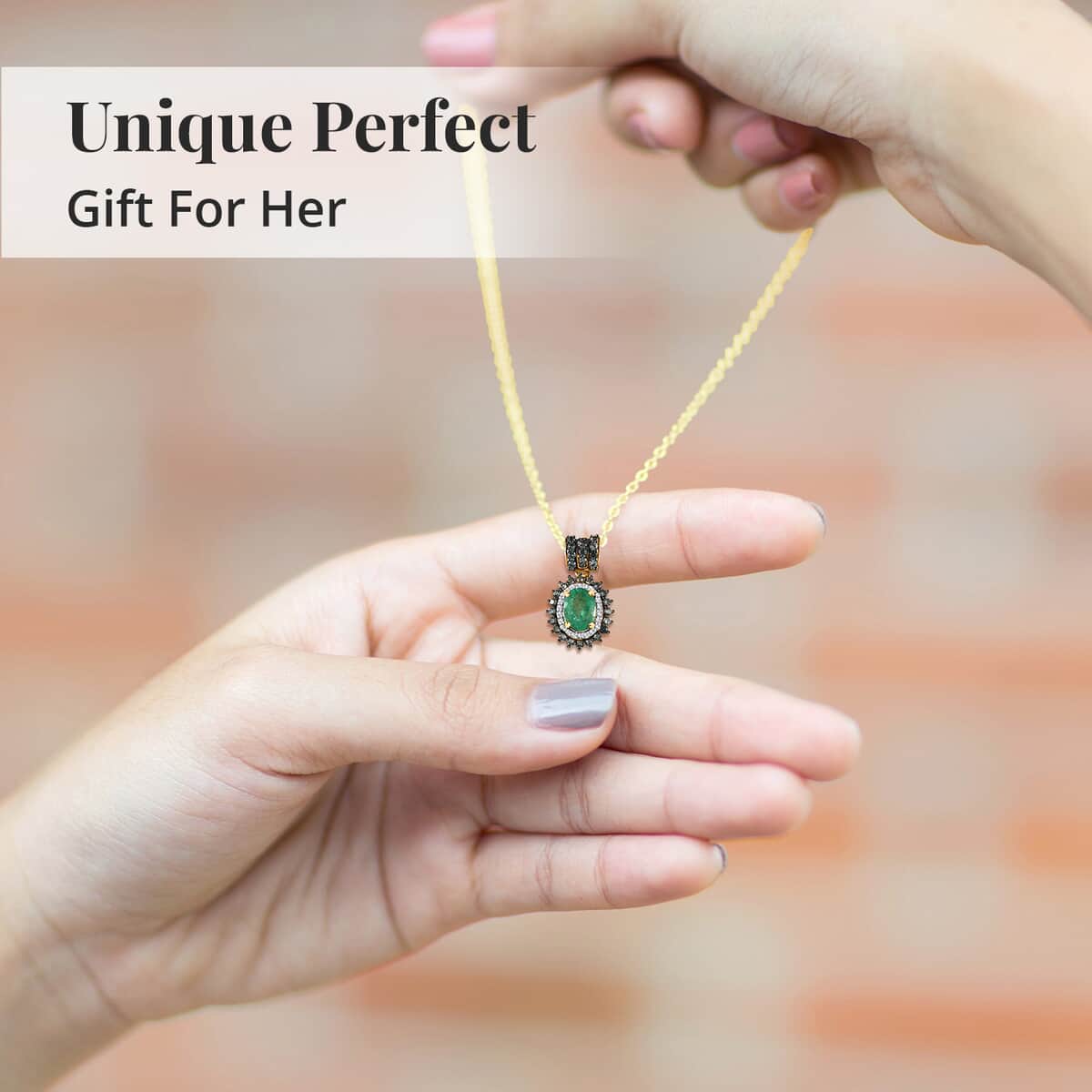 Kagem Zambian Emerald and Multi Gemstone Double Halo Pendant Necklace 20 Inches in Vermeil Yellow Gold Over Sterling Silver 1.90 ctw image number 5