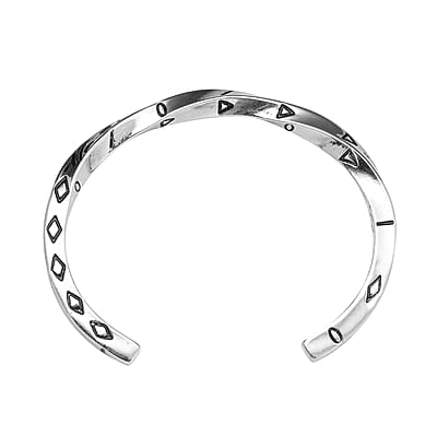 Black Obsidian, Black Glass Set of 2 Stretch Bracelet and Cuff Bracelet (7.00In) in Silvertone 60.00 ctw