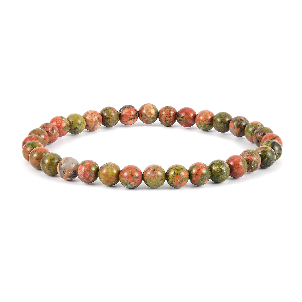 Unakite, Champagne Glass Set of 2 Stretch Bracelet and Cuff Bracelet (7.00In) in Goldtone 60.00 ctw image number 6