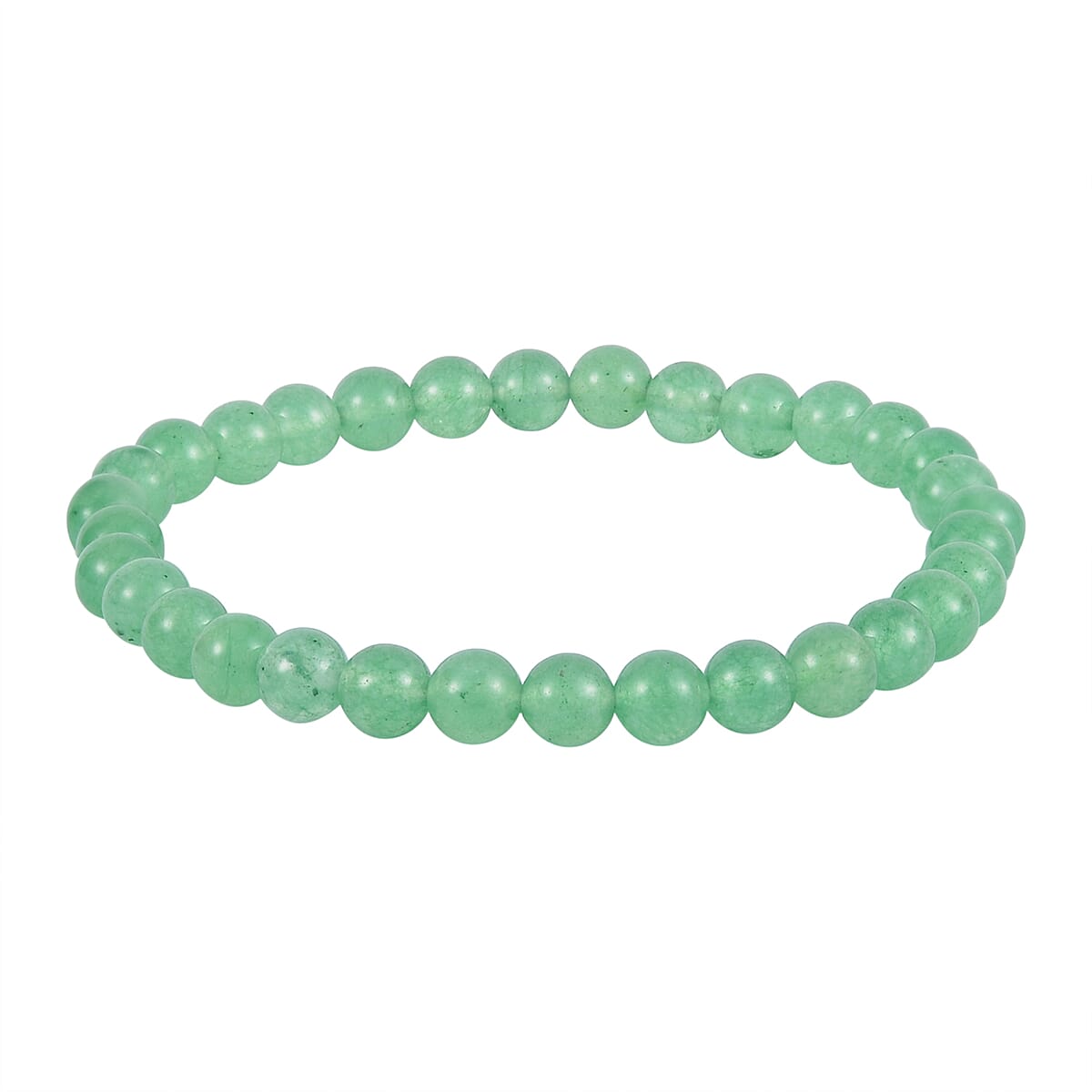 Green Aventurine, Green Glass Set of 2 Stretch Bracelet and Cuff Bracelet (7.00In) in Goldtone 60.00 ctw image number 6