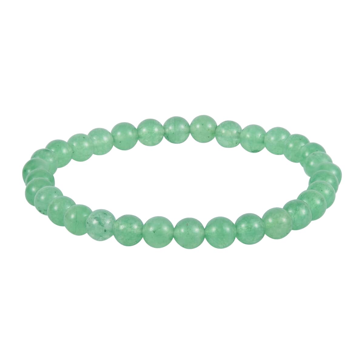 Green Aventurine, Green Glass Set of 2 Stretch Bracelet and Cuff Bracelet (7.00In) in Silvertone 60.00 ctw image number 6