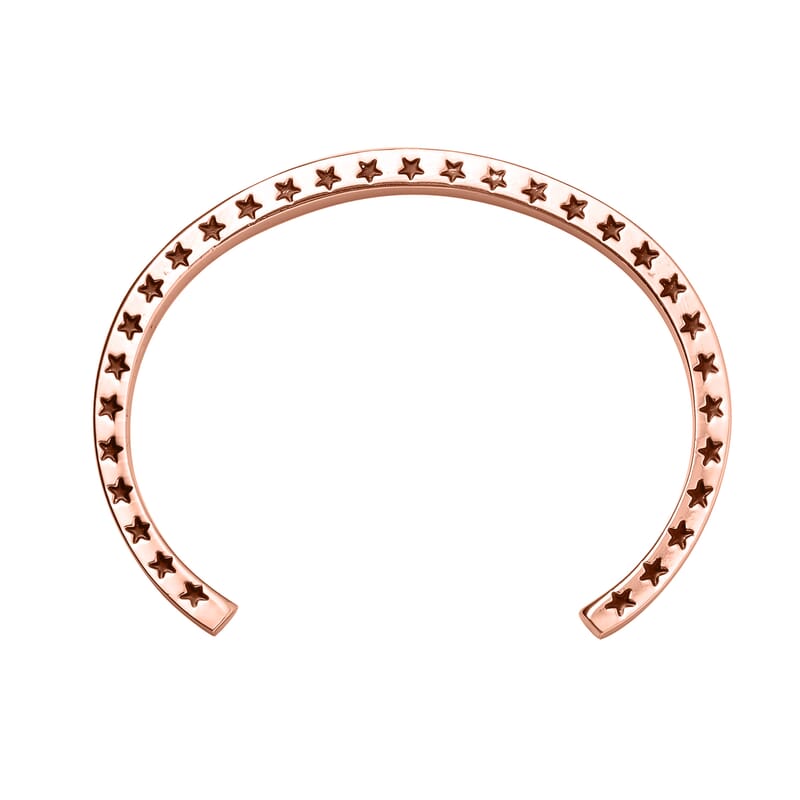 Galilea Rose Quartz, Pink Glass Set of 2 Stretch Bracelet and Cuff Bracelet (7.00In) in Rosetone 60.00 ctw