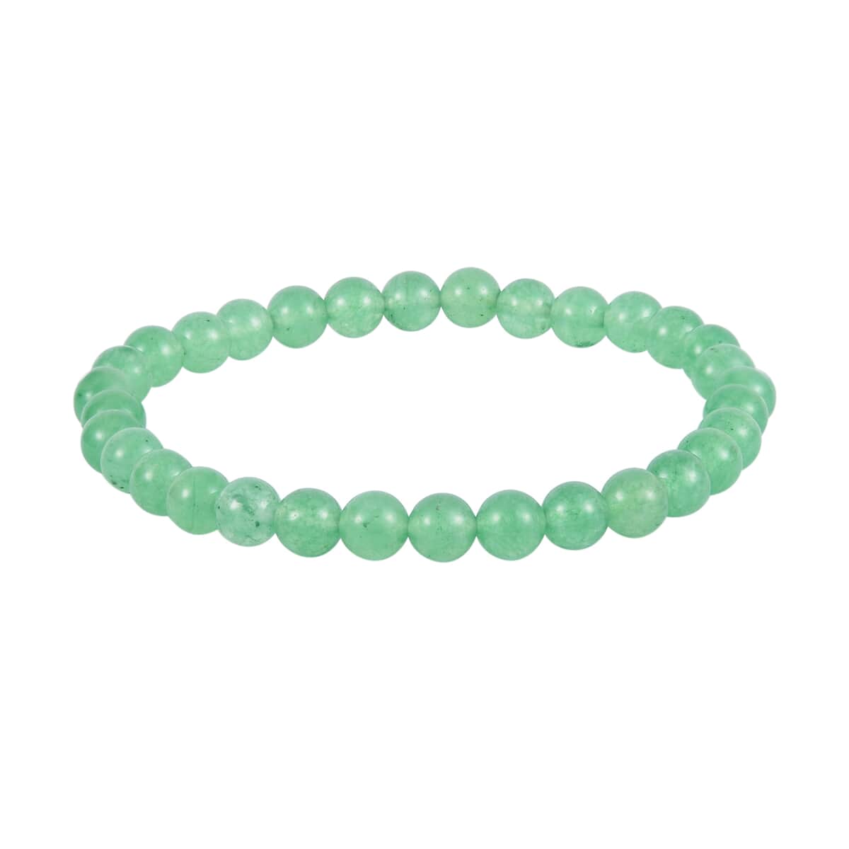 Green Aventurine, Green Glass Set of 2 Stretch Bracelet and Cuff Bracelet (7.00In) in Silvertone 60.00 ctw image number 6