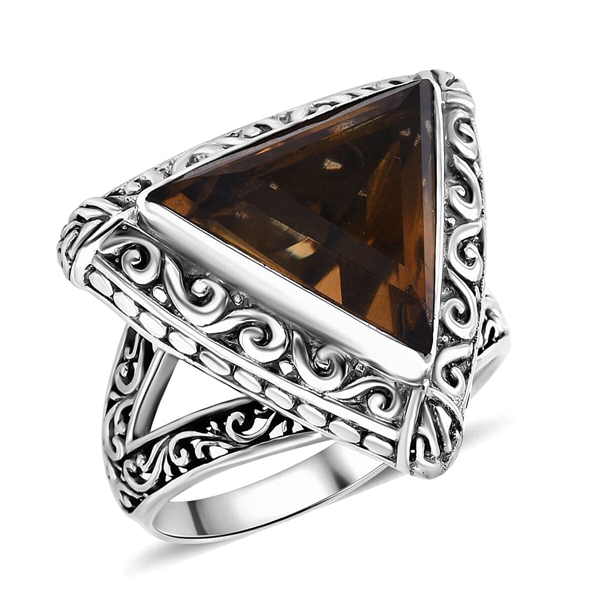 Bali Legacy Brazilian Citrine Ring (Size 6) and Pendant in Sterling Silver 16.40 ctw image number 2