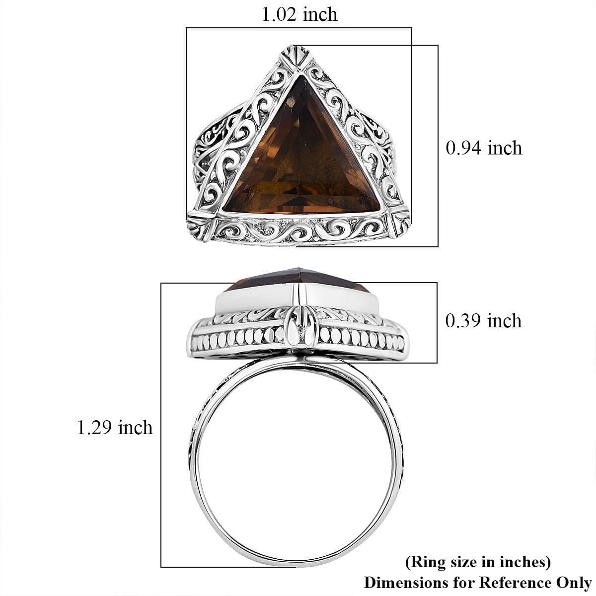 Bali Legacy Brazilian Citrine Ring (Size 6) and Pendant in Sterling Silver 16.40 ctw image number 5