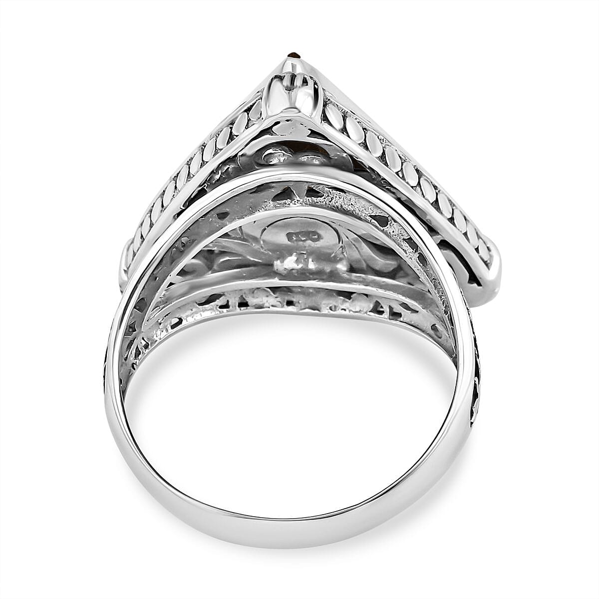 Bali Legacy Brazilian Citrine Ring (Size 8) and Pendant without Chain in Sterling Silver 16.40 ctw image number 4