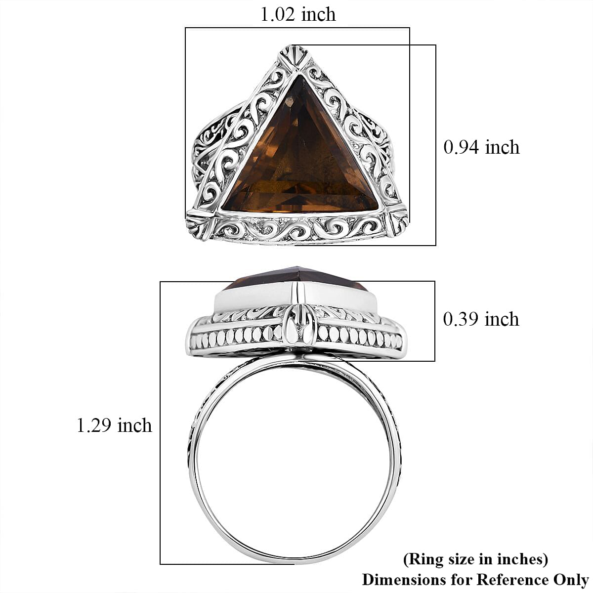 Bali Legacy Brazilian Citrine Ring (Size 8) and Pendant without Chain in Sterling Silver 16.40 ctw image number 5