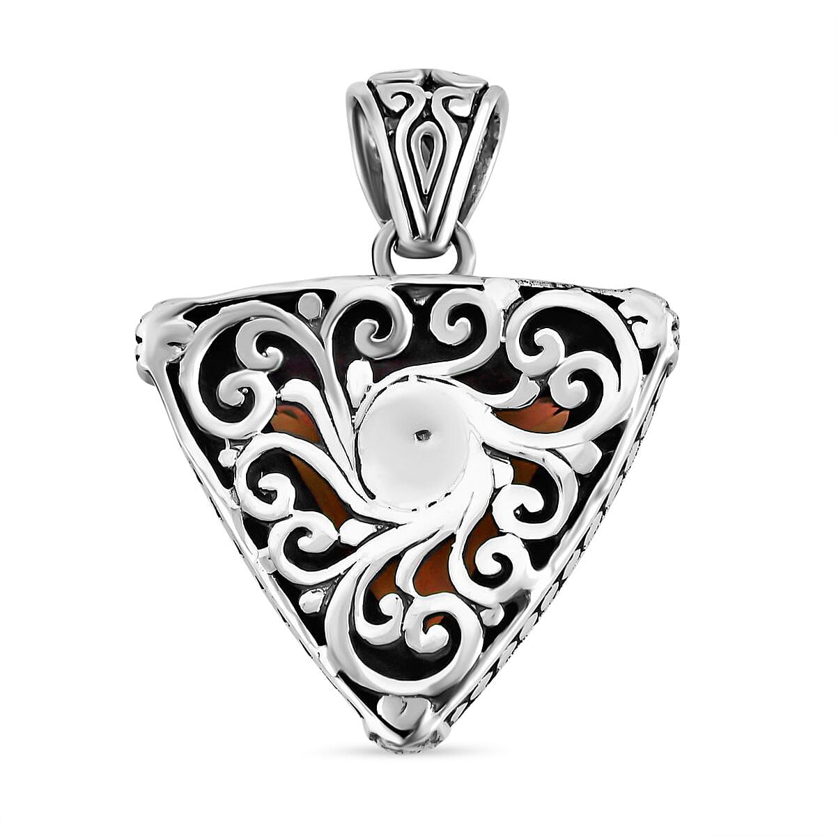 Bali Legacy Brazilian Citrine Ring (Size 8) and Pendant without Chain in Sterling Silver 16.40 ctw image number 8