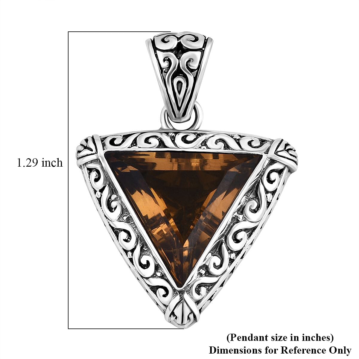 Bali Legacy Brazilian Citrine Ring (Size 8) and Pendant without Chain in Sterling Silver 16.40 ctw image number 9