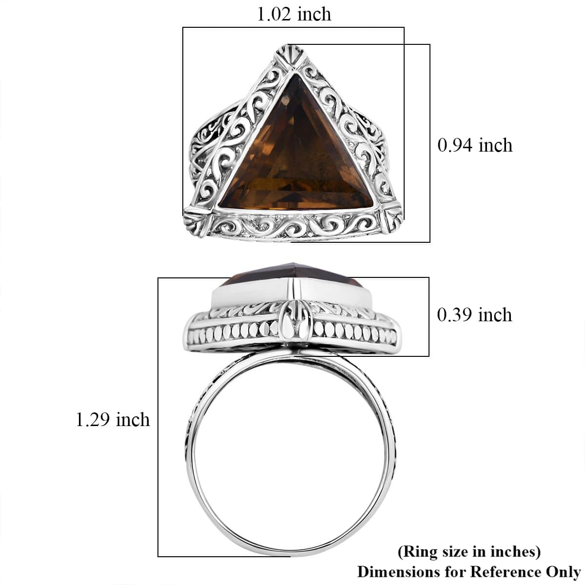 Bali Legacy Brazilian Citrine Ring (Size 9) and Pendant in Sterling Silver 16.40 ctw image number 5