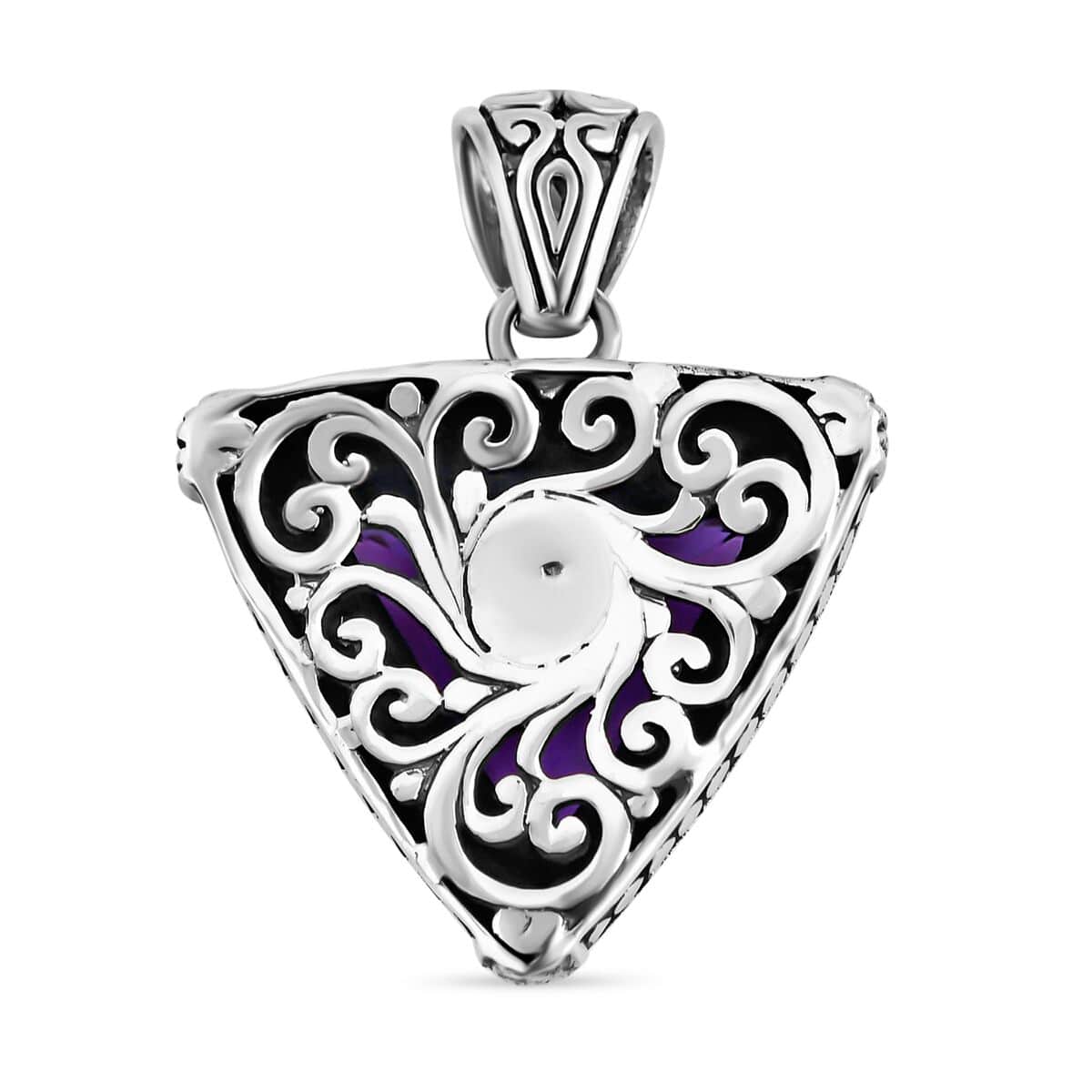 Bali Legacy Rose De France Amethyst Ring (Size 9) and Pendant in Sterling Silver 16.20 ctw image number 8