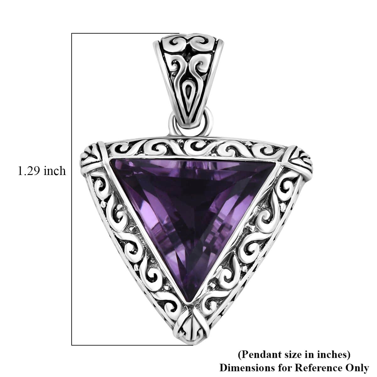 Bali Legacy Rose De France Amethyst Ring (Size 9) and Pendant in Sterling Silver 16.20 ctw image number 9