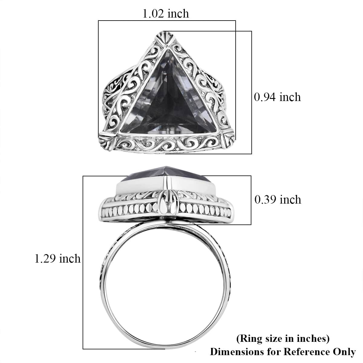Bali Legacy Montezuma Prasiolite Ring (Size 6) and Pendant in Sterling Silver 16.20 ctw image number 5