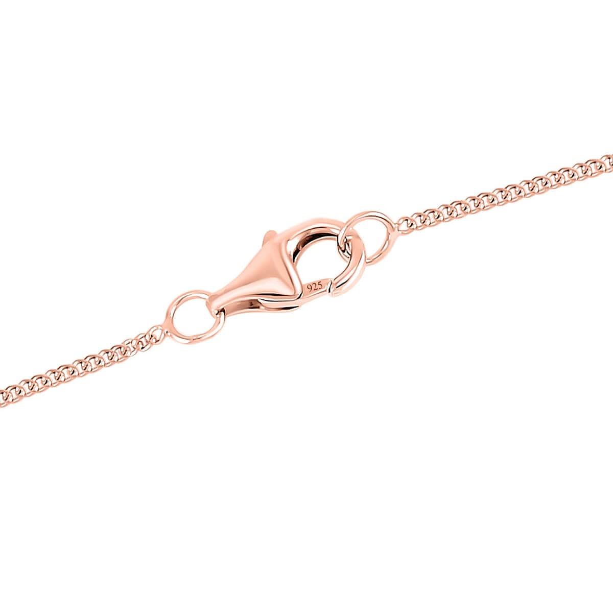 Moissanite Invisible Set Bar Pendant Necklace 18 Inches in Vermeil Rose Gold Over Sterling Silver 2.25 ctw image number 2