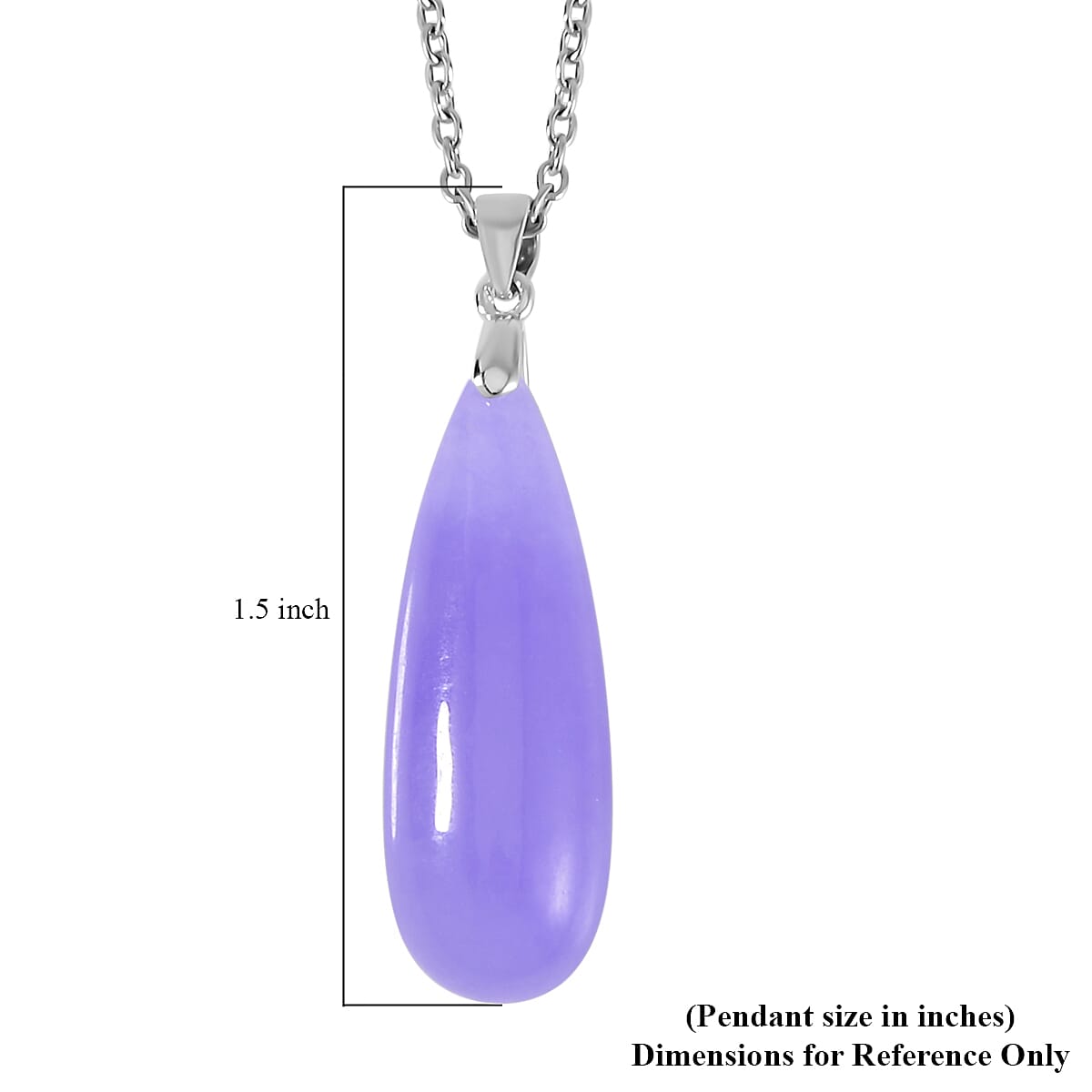 Purple Jade (D) Drop Earrings and Pendant in Rhodium Over Sterling Silver with Stainless Steel Necklace 20 Inches 69.90 ctw image number 4