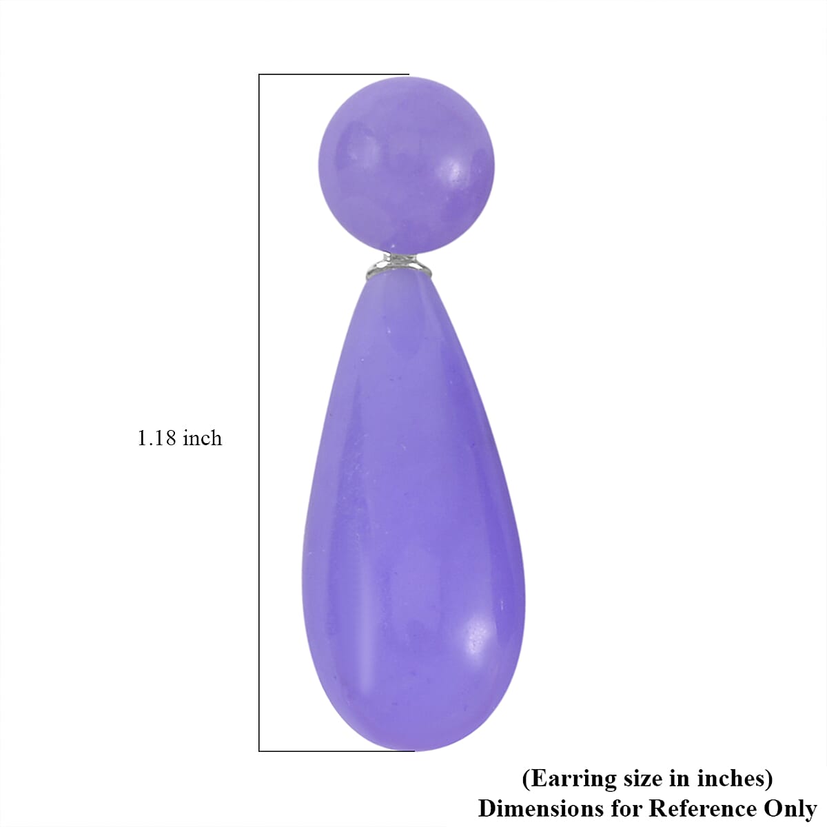Purple Jade (D) Drop Earrings and Pendant in Rhodium Over Sterling Silver with Stainless Steel Necklace 20 Inches 69.90 ctw image number 7