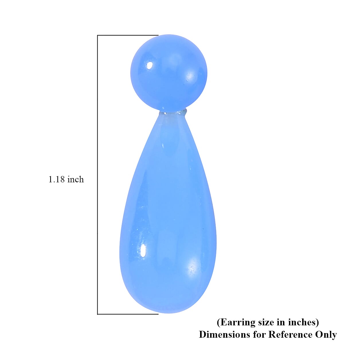 Blue Jade (D) Drop Earrings and Pendant in Rhodium Over Sterling Silver with Stainless Steel Necklace 20 Inches 69.90 ctw image number 7