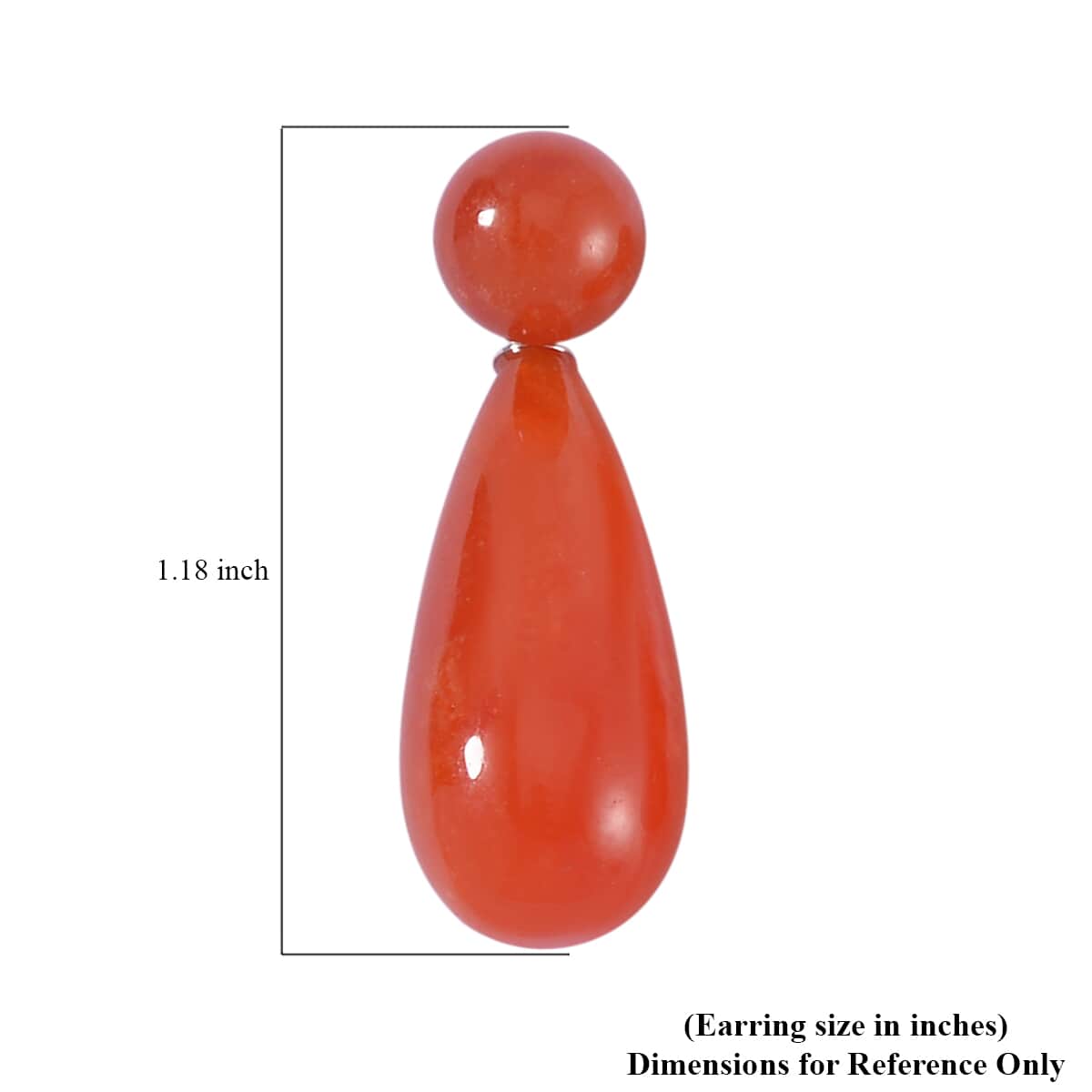 Red Jade (D) Drop Earrings and Pendant in Rhodium Over Sterling Silver with Stainless Steel Necklace 20 Inches 69.90 ctw image number 7