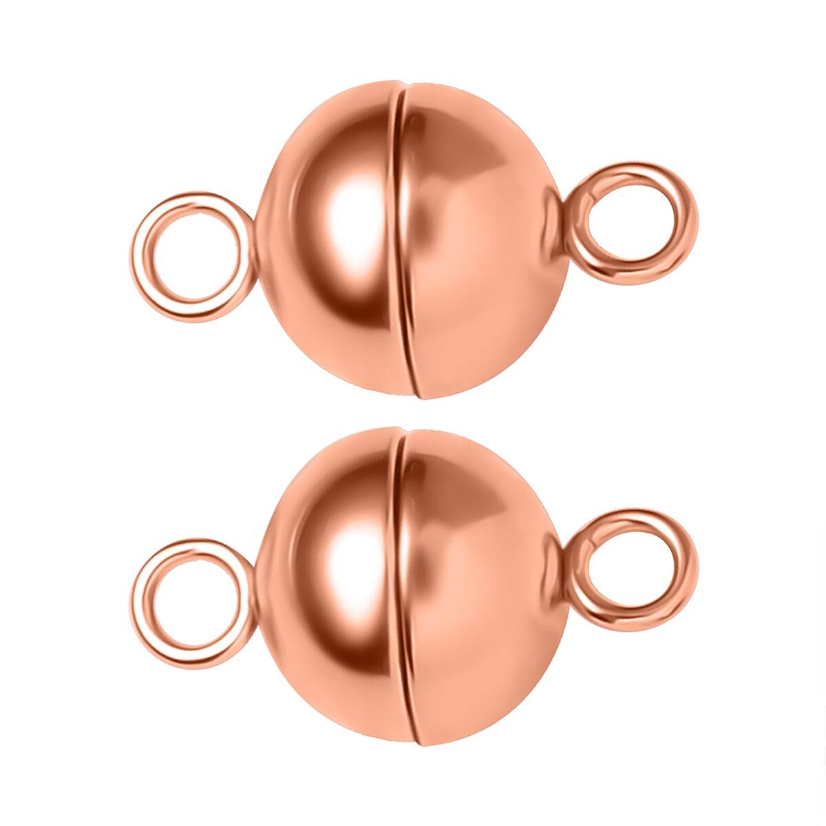 Set of 2pc 8mm Magnetic Lock, 4pcs Extender Chain with Lobster Lock (2, 3, 4, 5 In), 4pcs Ring Adjusting Spring Wire and 2pc Chain (20 Inches) in ION Plated RG Stainless Steel image number 2