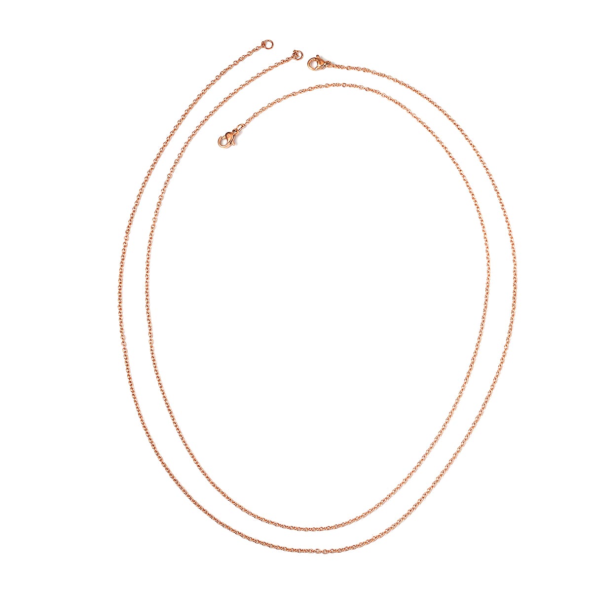 Set of 2pc 8mm Magnetic Lock, 4pcs Extender Chain with Lobster Lock (2, 3, 4, 5 In), 4pcs Ring Adjusting Spring Wire and 2pc Chain (20 Inches) in ION Plated RG Stainless Steel image number 4