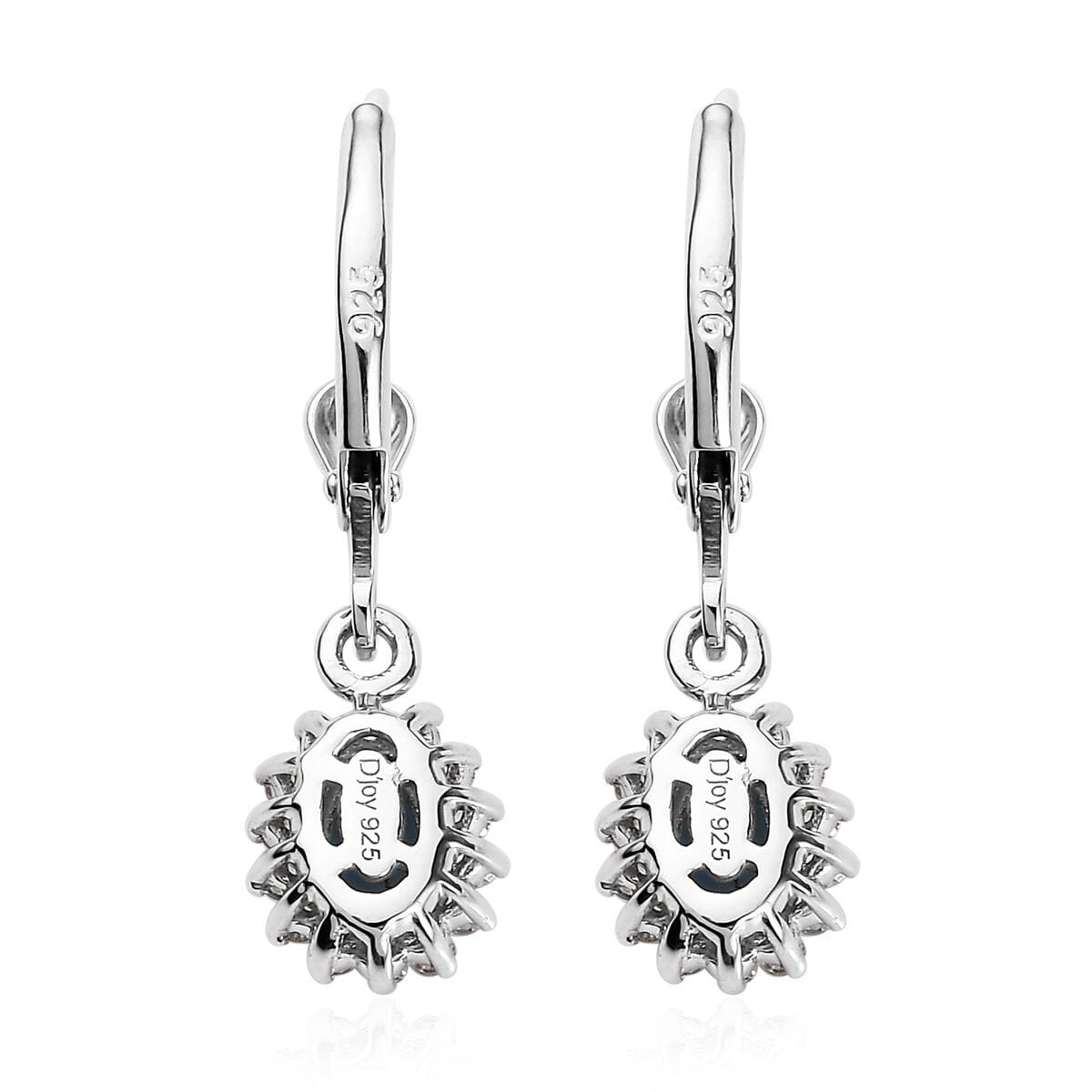 Buy London Blue Topaz and White Topaz Lever Back Earrings