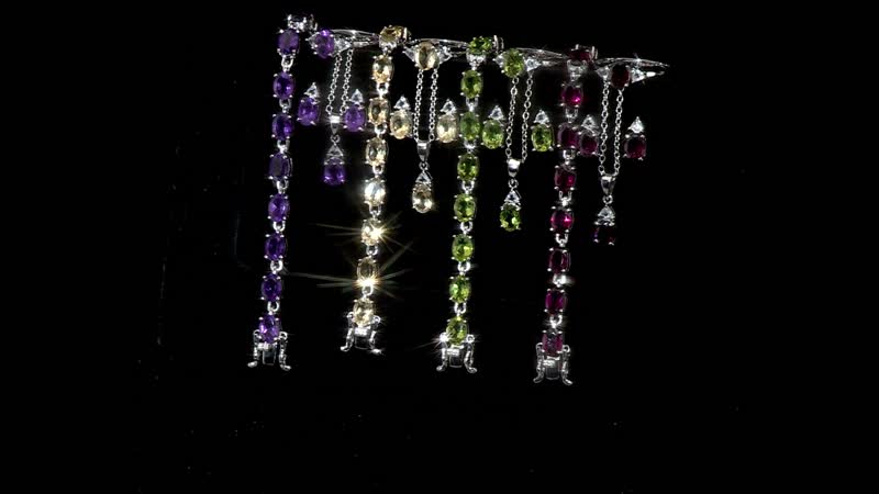 Doorbuster Amethyst, White Topaz Ring (Size 5.0), Earrings, Bracelet (7.25In) and Pendant in Platinum Over Sterling Silver 16.65 ctw