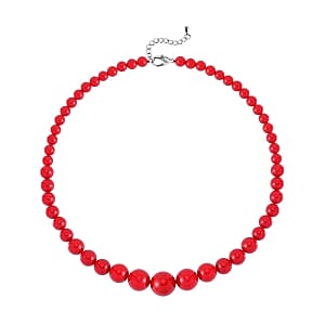 Shell Pearl Set Earrings and Necklace (20 Inches) in Stainless Steel