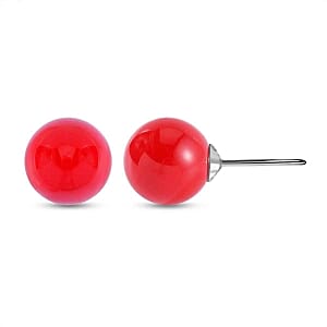 Shell Pearl Set Earrings and Necklace (20 Inches) in Stainless Steel