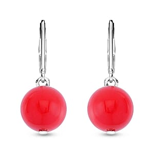 Shell Pearl Set Earrings and Necklace (20 Inches) in Stainless Steel