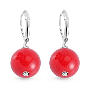 Shell Pearl Set Earrings and Necklace (20 Inches) in Stainless Steel