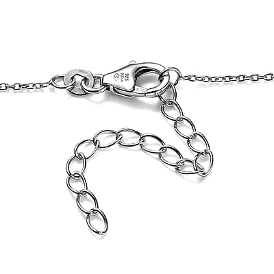 Premium Sleeping Beauty Turquoise and Multi Gemstone 4.60 ctw Pendant Necklace in Rhodium Over Sterling Silver 20 Inches