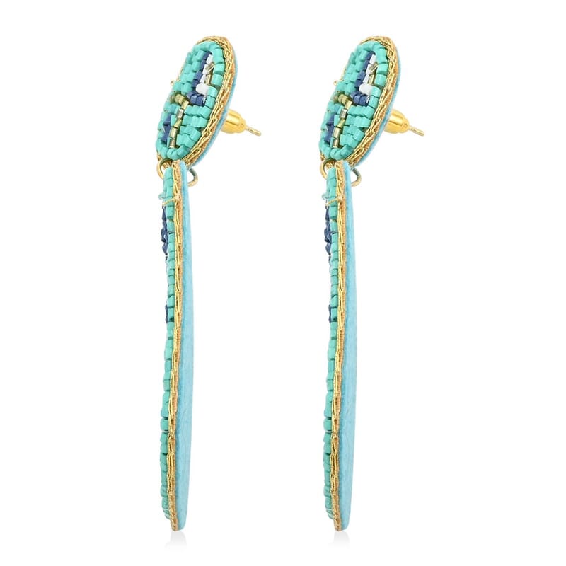Set of 2 Multi Color Seed Beaded Earrings