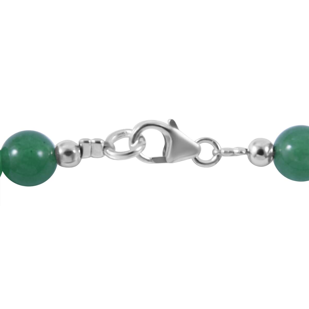 Verde Onyx Pendant with Beaded Necklace 18 Inches in Platinum Over Sterling Silver 8.25 Grams 150.00 ctw image number 6