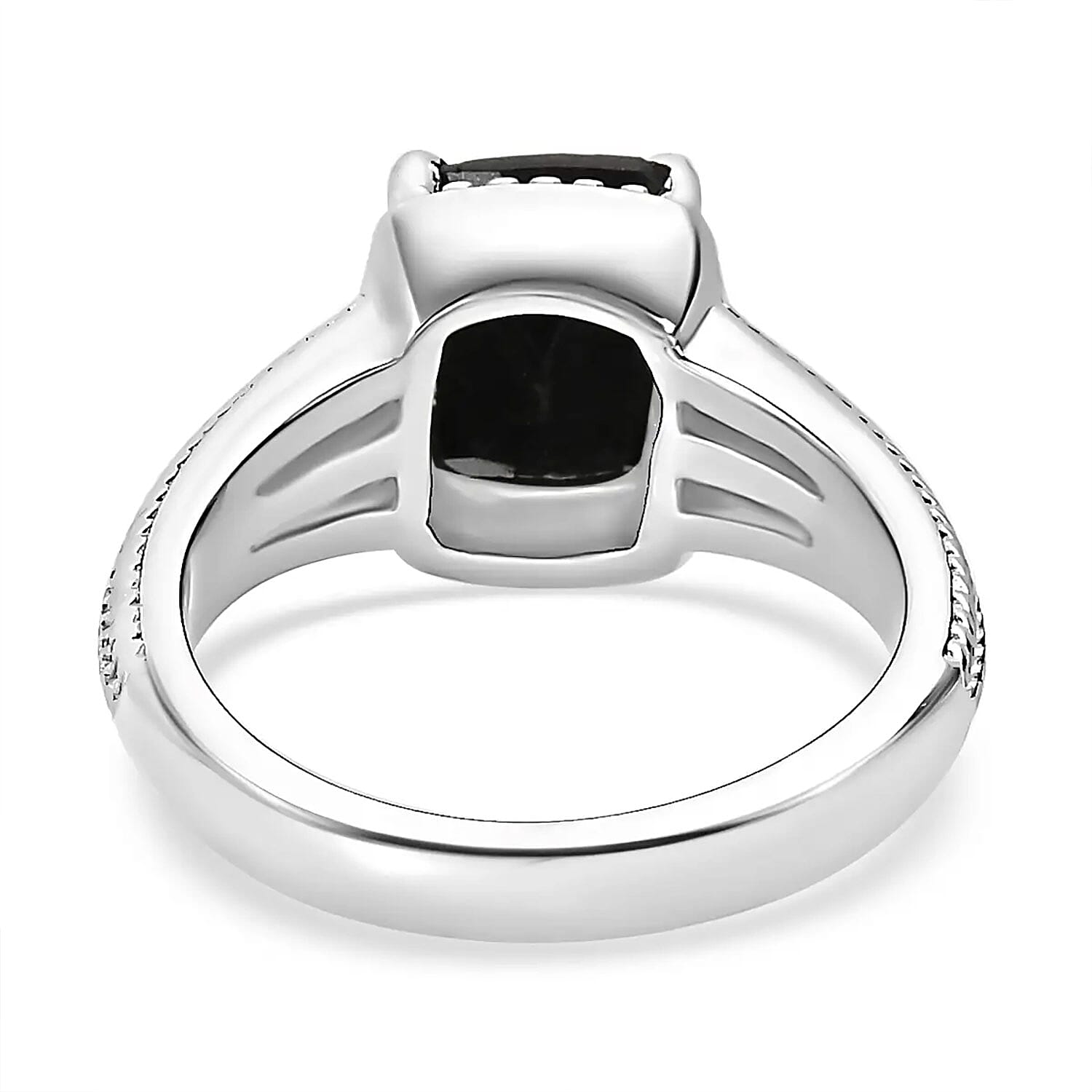 Australian Black Tourmaline Lever Back Earrings, Ring (Size 6.0), Pendant Necklace 20 Inches in Stainless Steel 7.35 ctw