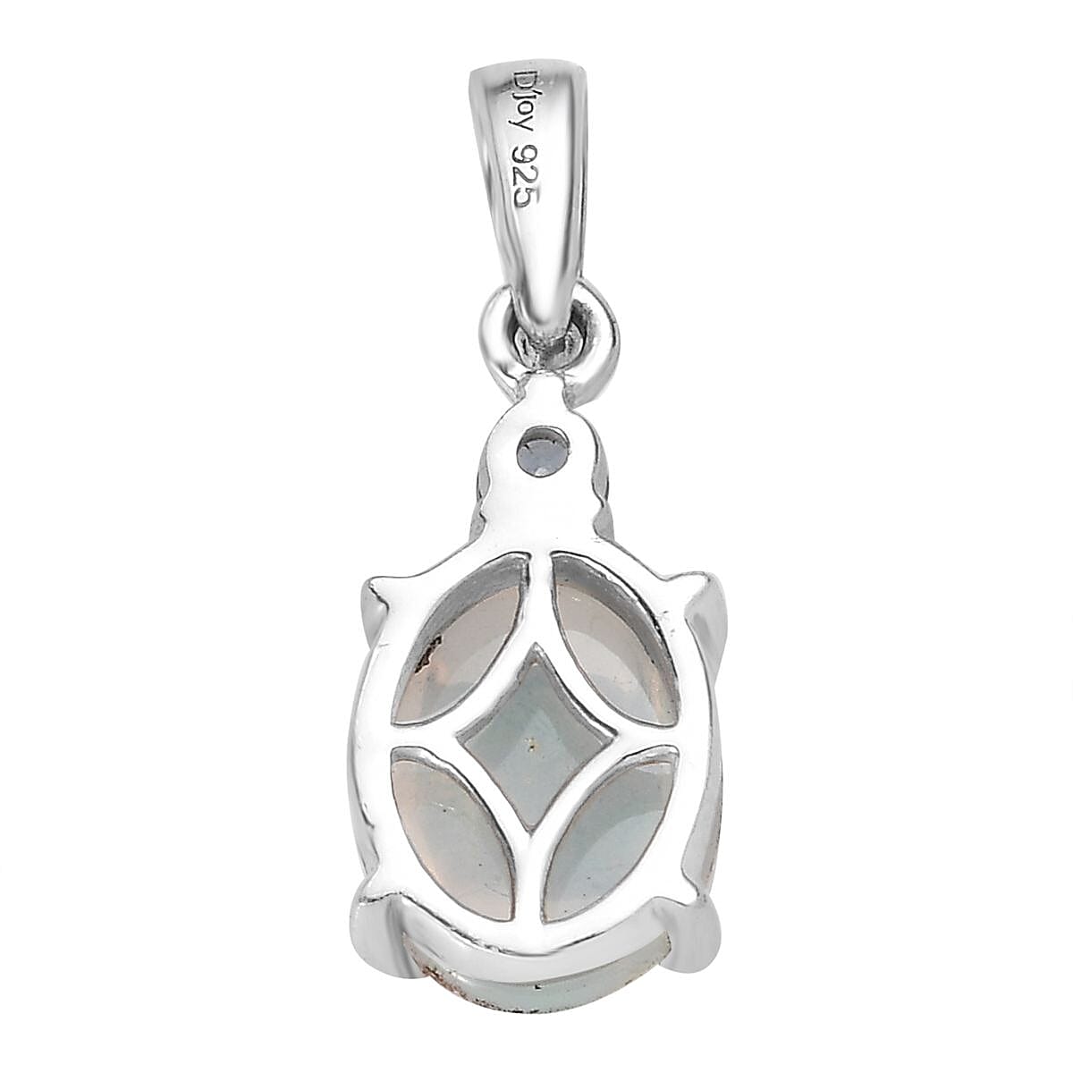 Ethiopian Welo Opal, Ceylon Sapphire Ring (Size 5.0) and Pendant in Platinum Over Sterling Silver 2.40 ctw image number 6