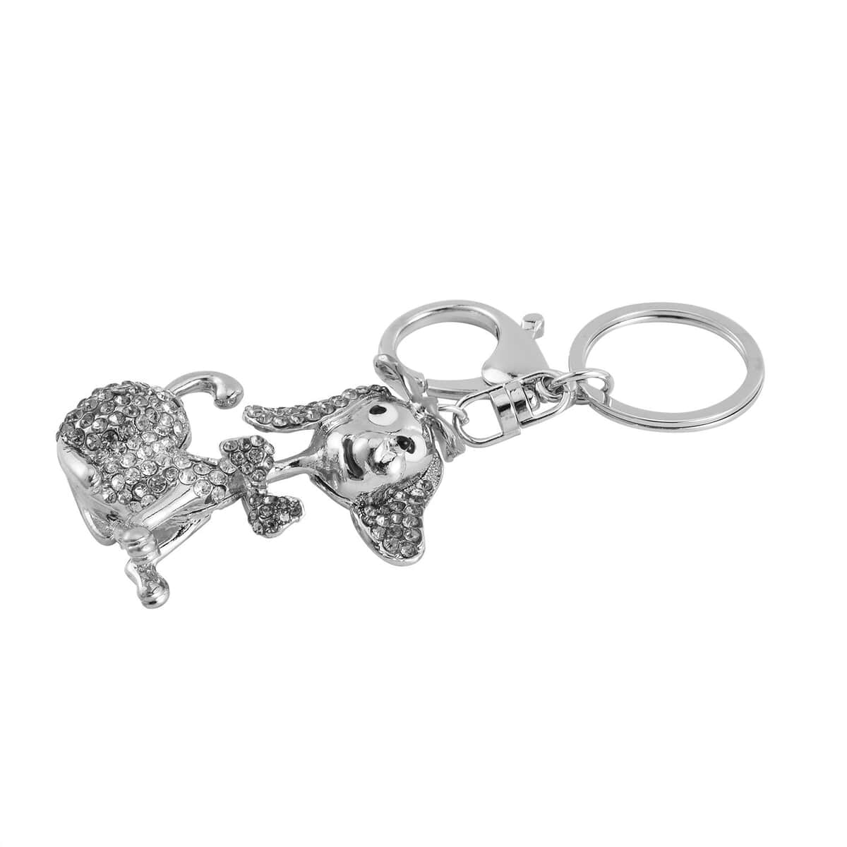 Set of 3 Multi Color Austrian Crystal Dog, Fox and Bear Set of 3 Keychain in Dualtone, Cute Keychains, Key Holders, Key Rings, Cool Keychains image number 2
