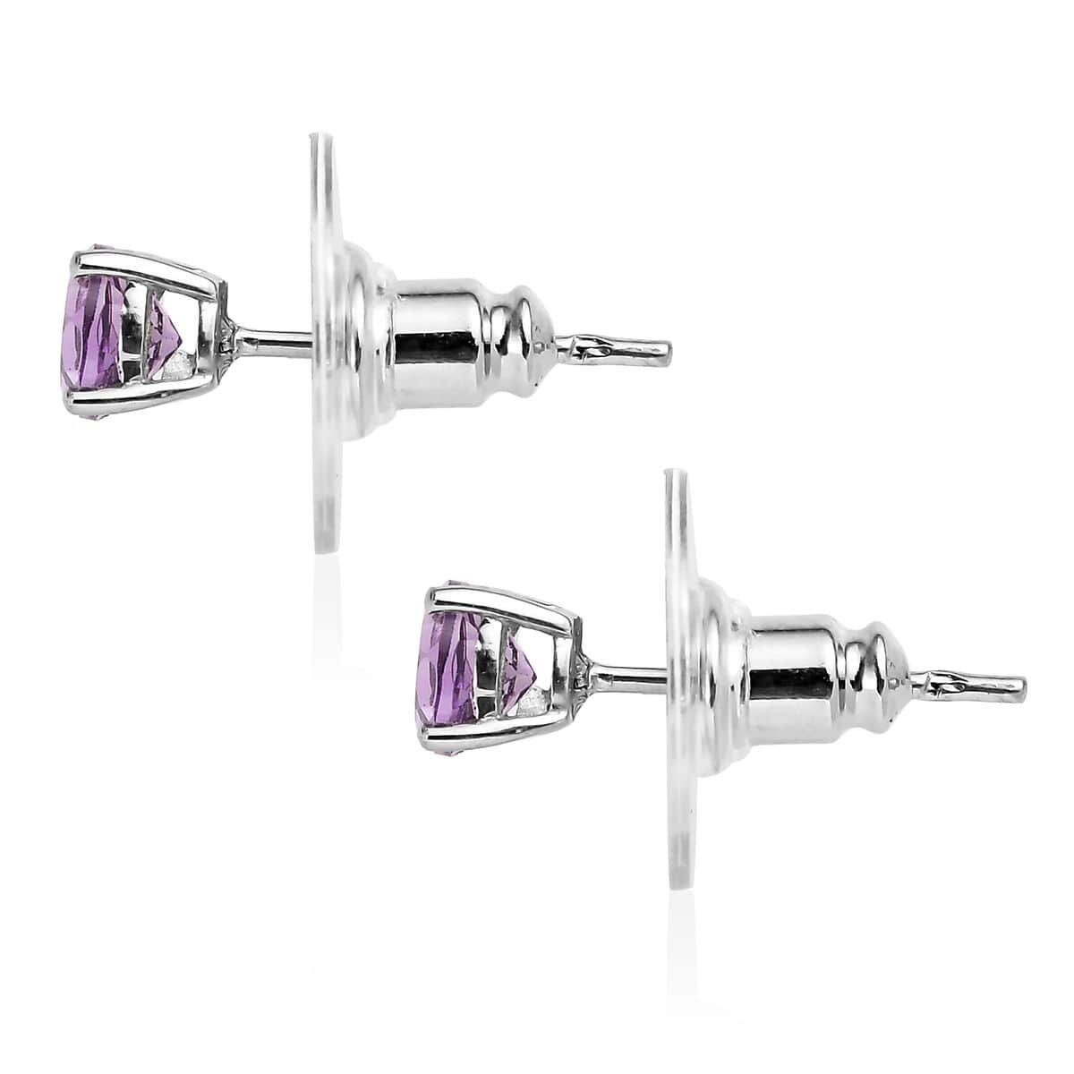 Rose De France Amethyst Bolo Bracelet and Stud Earrings in Stainless Steel 3.60 ctw image number 7