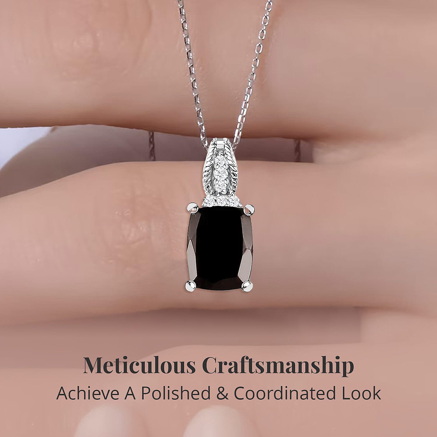 Elite Shungite (Cush), White Zircon Solitaire Stud Earrings, Ring (Size 5.0) and Pendant Necklace (20 Inches) in Platinum Over Sterling Silver 3.75 ctw