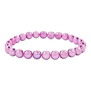 Set of 3 Multi Color Freshwater Pearl Stretch Bracelet