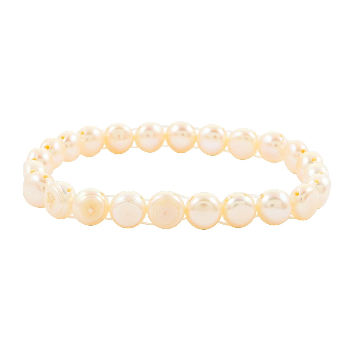 Set of 3 Multi Color Freshwater Pearl Stretch Bracelet