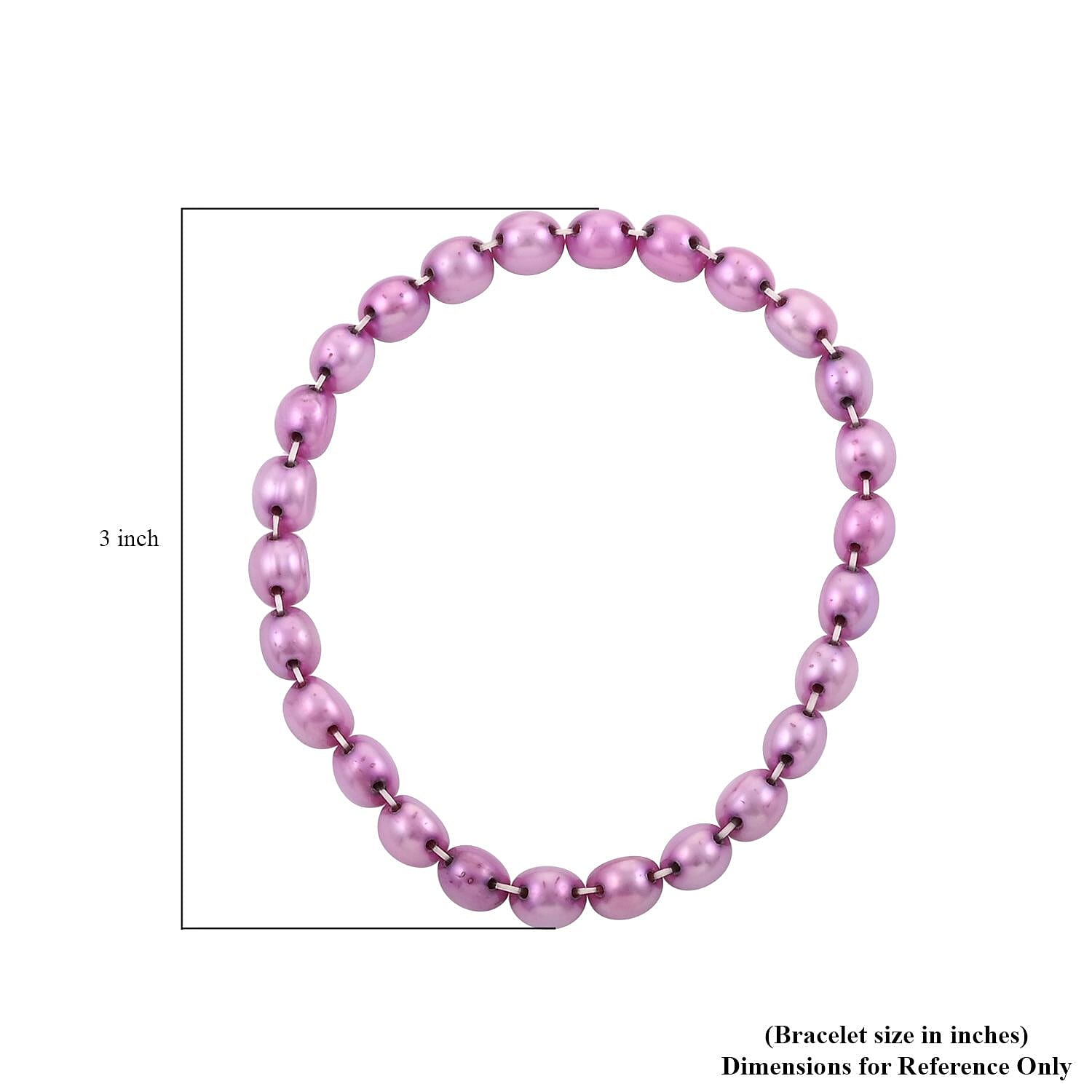 Set of 3 Multi Color Freshwater Pearl Stretch Bracelet