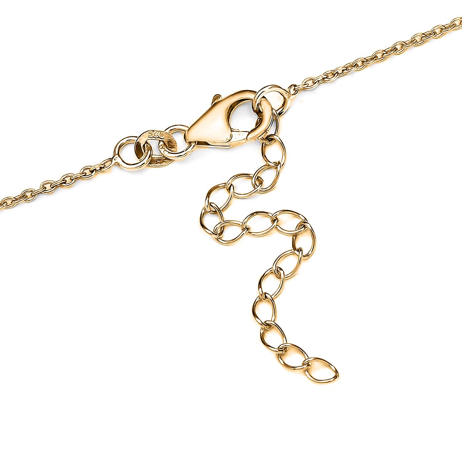 Diamond Cross Pendant Necklace 18 Inches in 14K Yellow Gold Over Sterling Silver 0.33 ctw